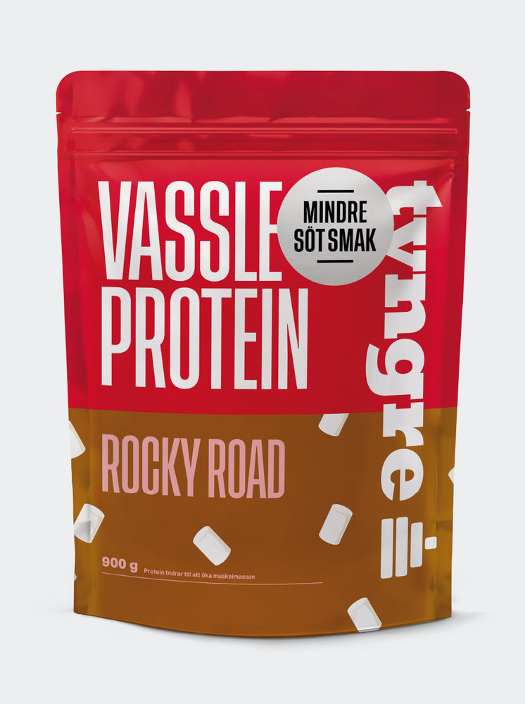 Tyngre vassle Rocky Road Mindre Söt Smak, 900g