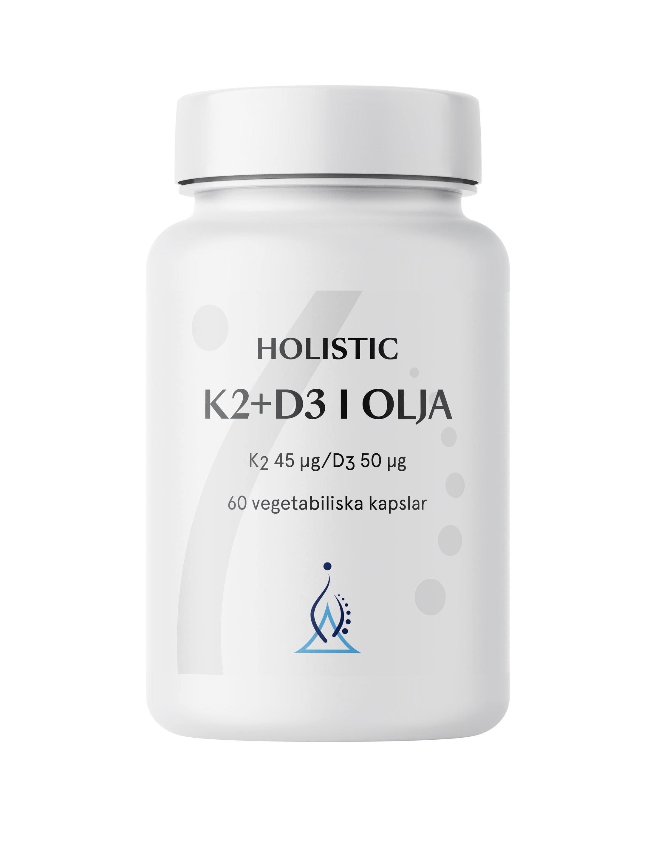 Holistic K2+D3-vitamin i olja 60 kapslar