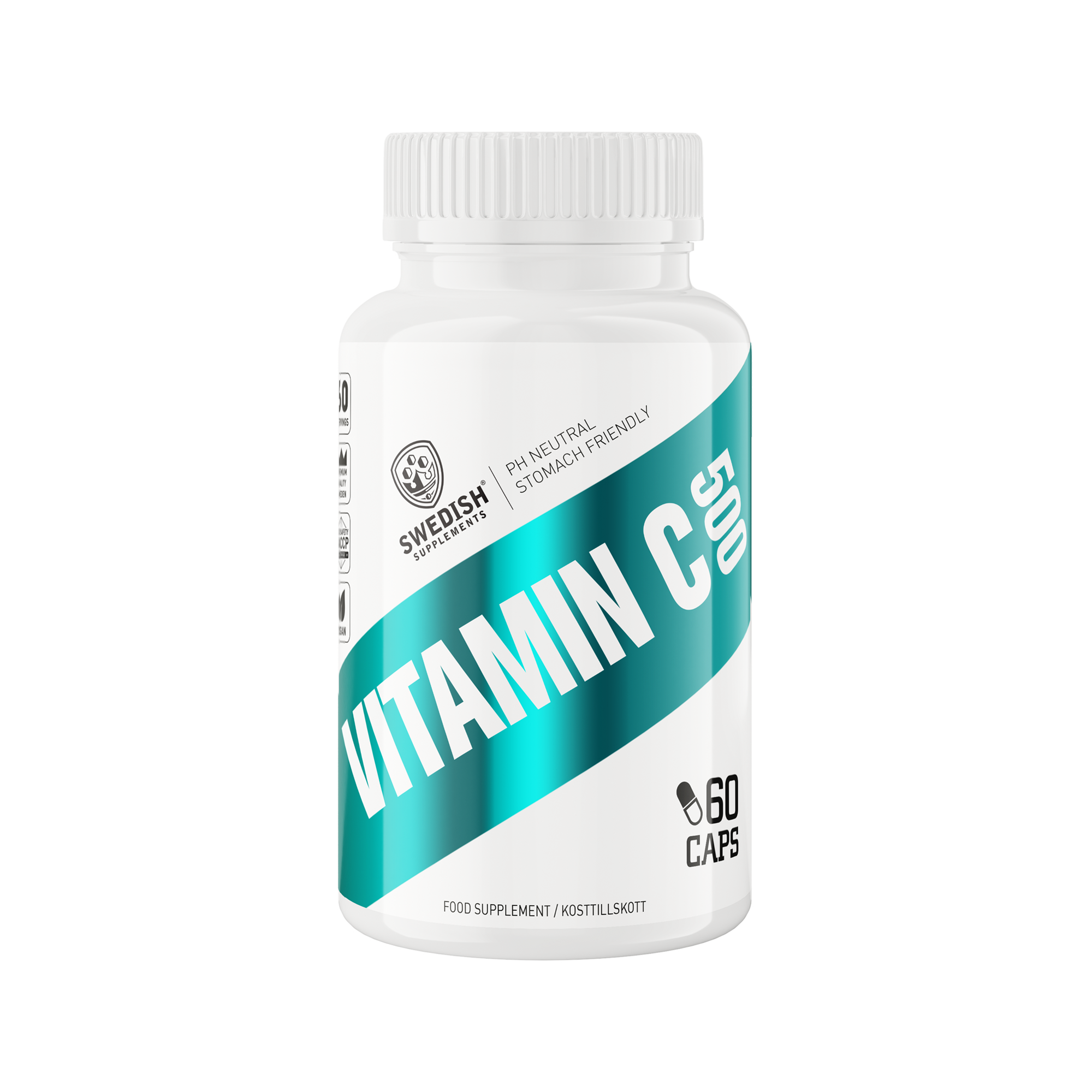 Swedish Supplements Vitamin C 500 (PH neutral) 60 caps