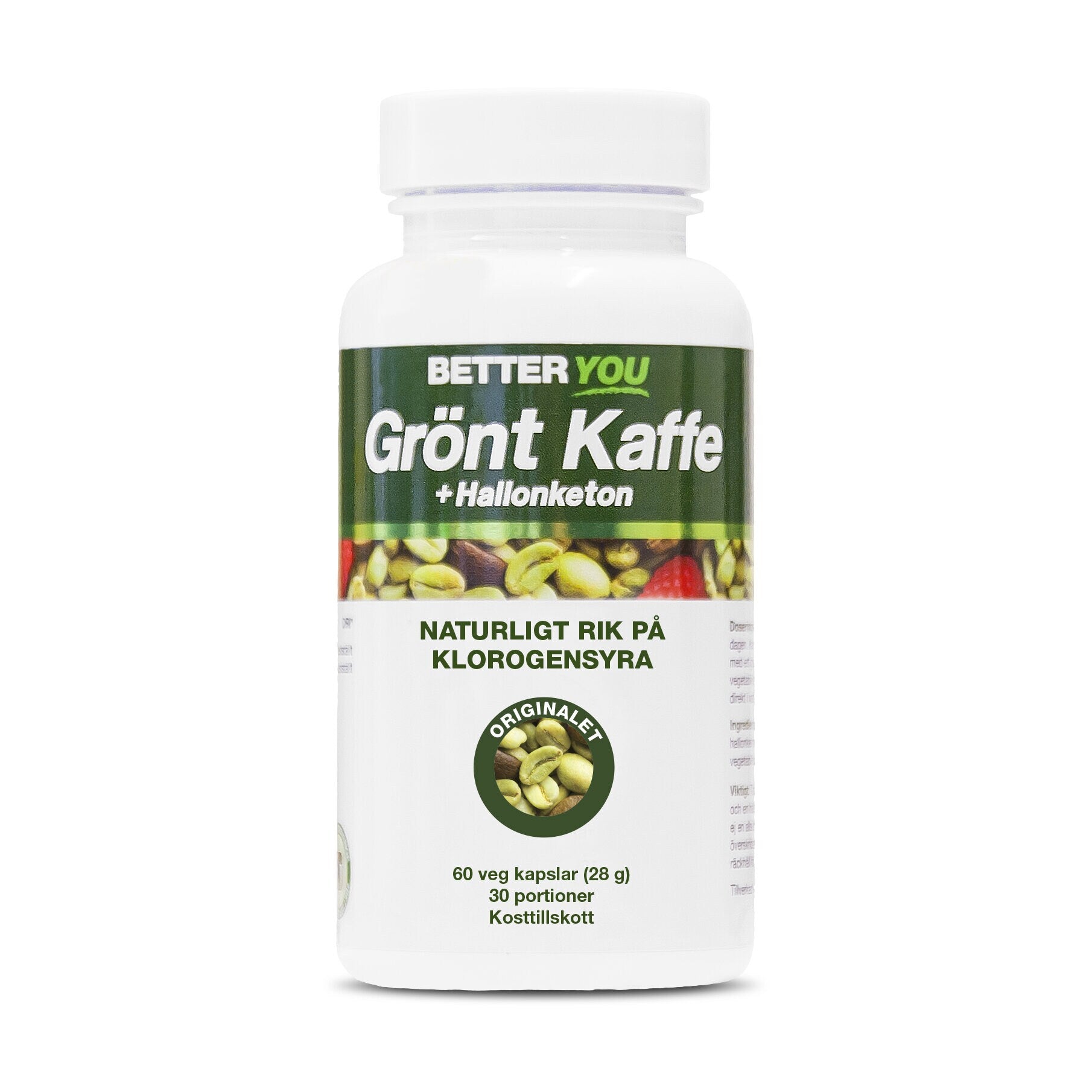 Better You Grönt Kaffe + Hallonketon 60 Kapslar