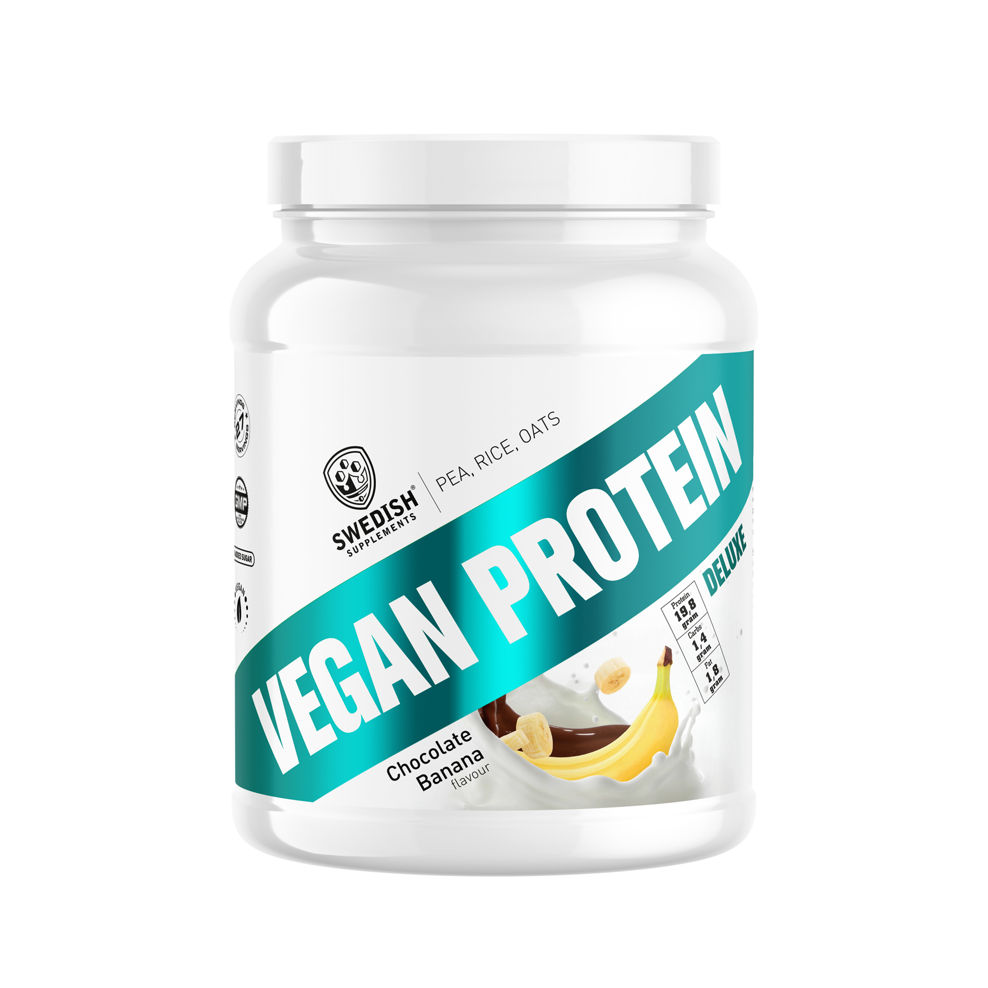 Swedish Supplements Vegan Protein Deluxe 750 g Chocolate Banana