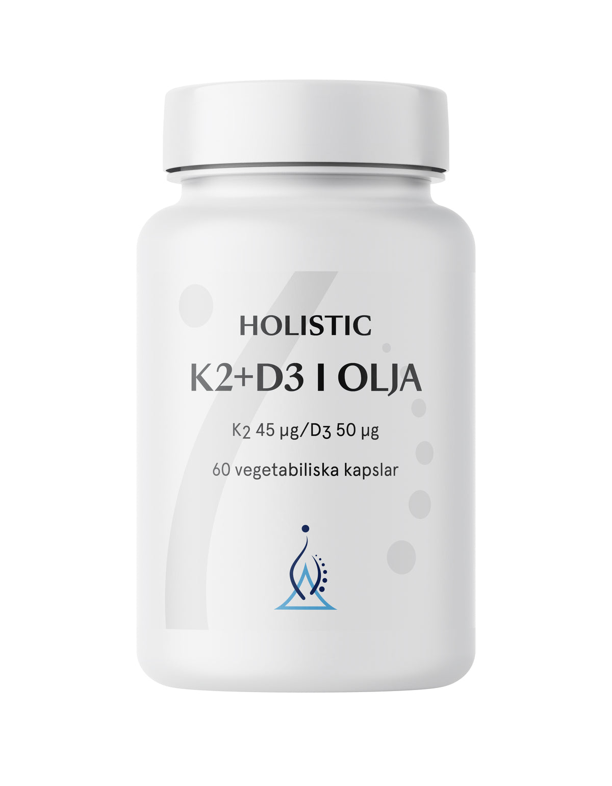 Holistic K2+D3-vitamin i olja 60 kapslar