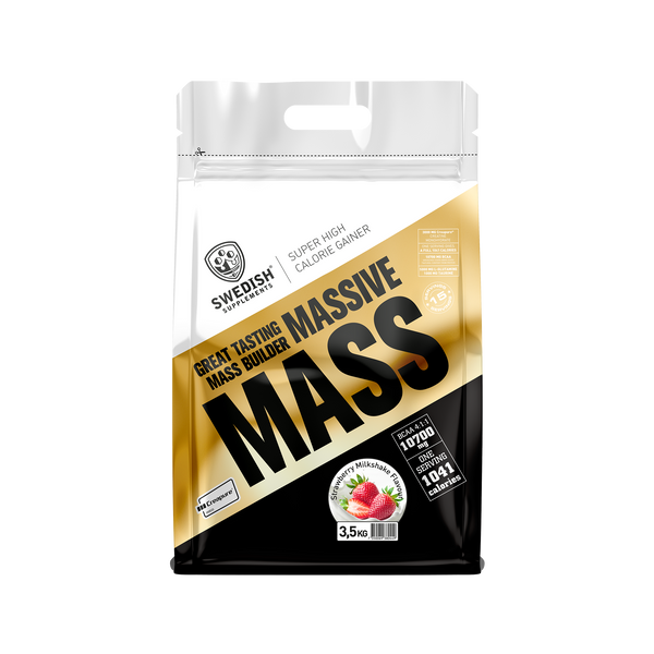 Swedish Supplements Massive Mass Strawberry Milkshake, 3500g