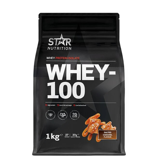 Whey-100 Vassleprotein 1kg Salted Caramel