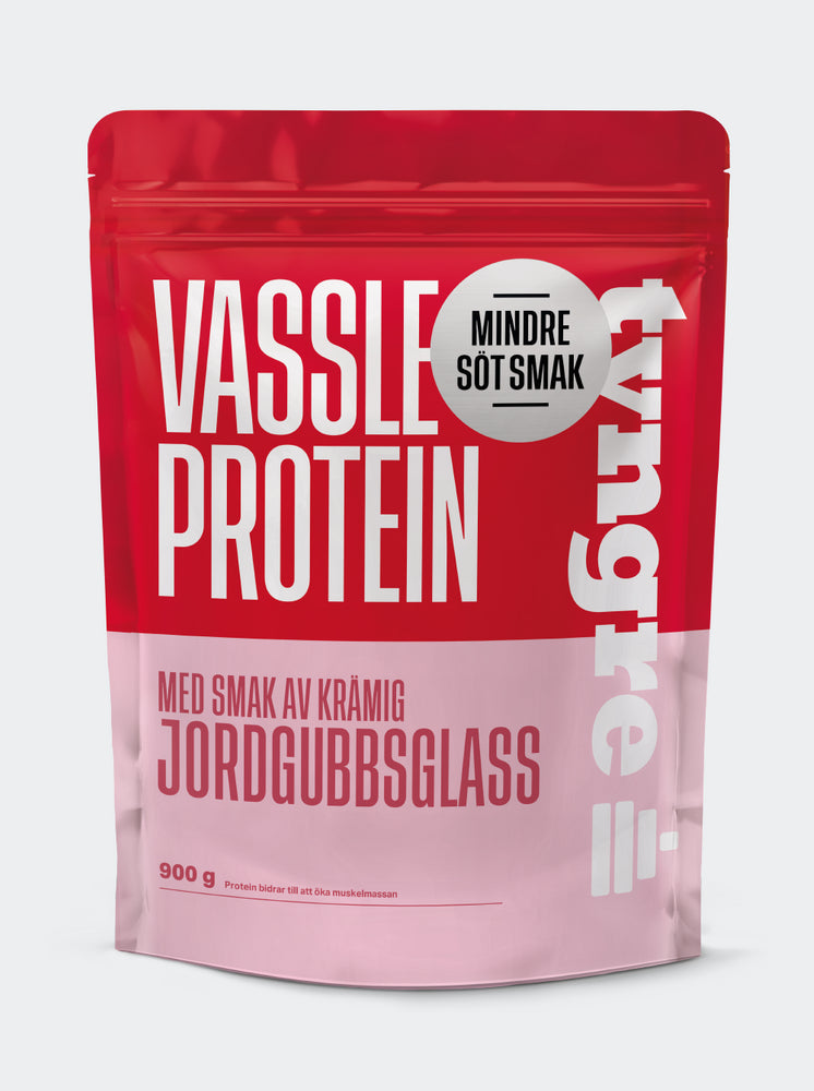 Tyngre Vassle Krämig Jordgubbsglass Mindre Söt Smak 900g
