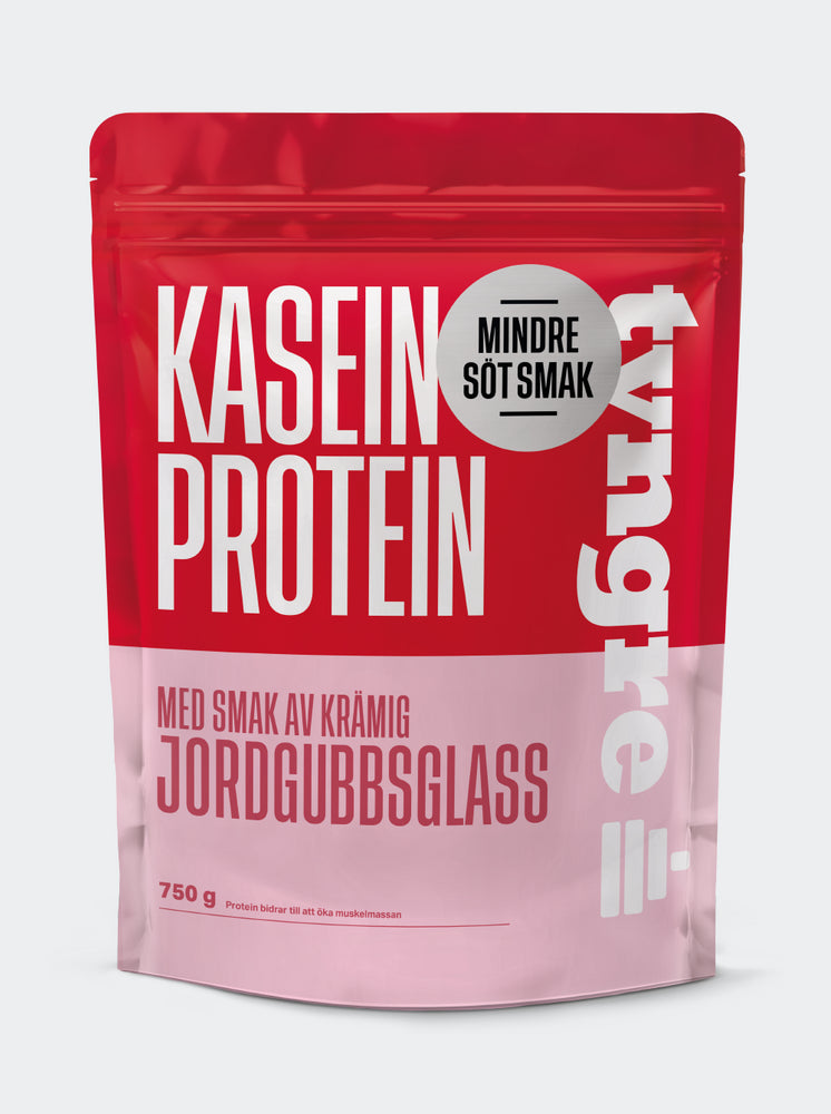 Tyngre Kasein Krämig Jordgubbsglass Mindre Söt Smak, 750g