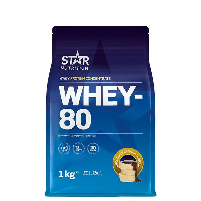 Whey-80 Vassleprotein Chokladbanan 1kg