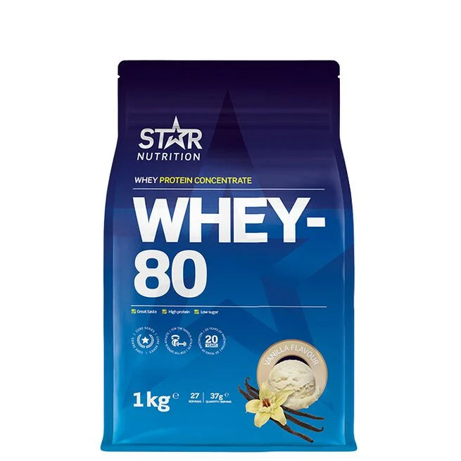 Whey-80 Vassleprotein 1kg Vanilj
