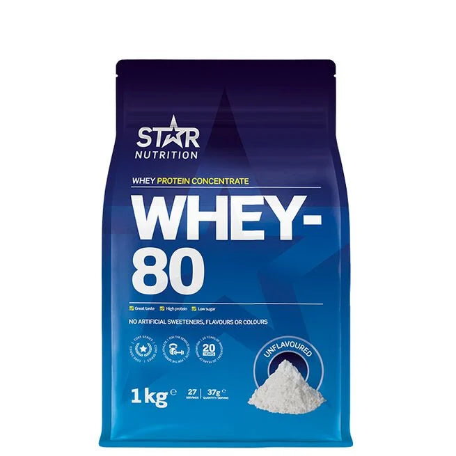Whey-80 Vassleprotein 1 kg Naturell