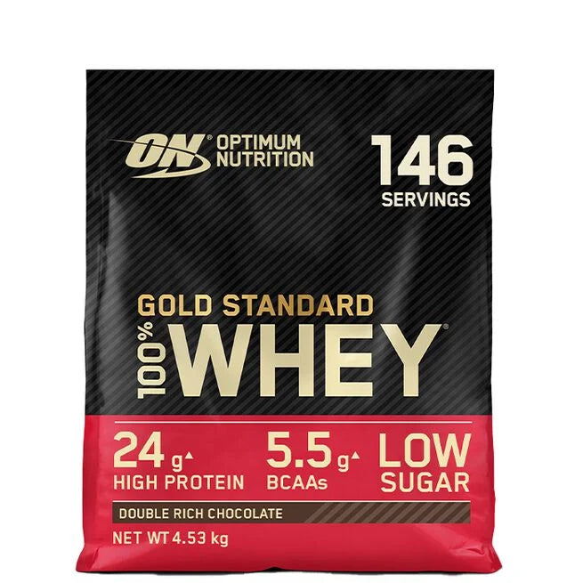 100% Whey Gold Standard Vassleprotein 4,54kg Double Rich Chocolate