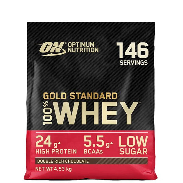 100% Whey Gold Standard Vassleprotein 4,54kg Double Rich Chocolate