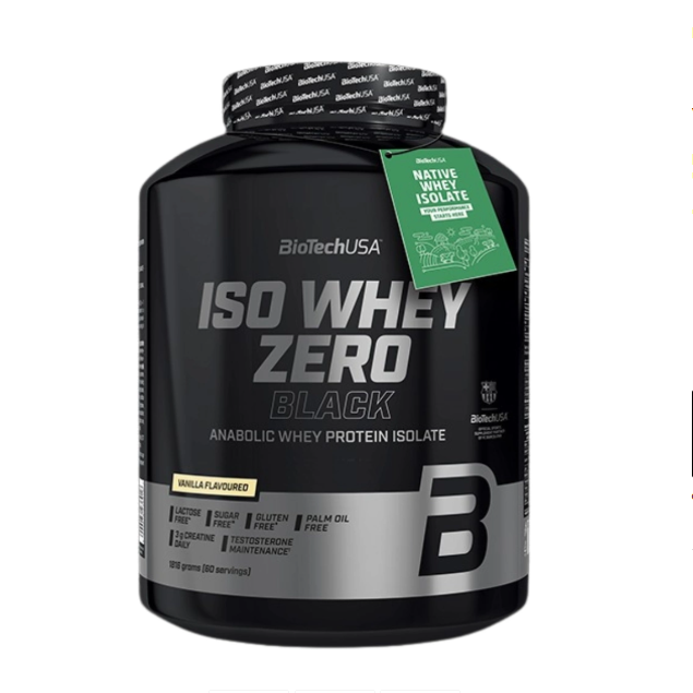 BiotechUSA Iso Whey Zero Black Vassleproteinisolat 1816g Vanilla