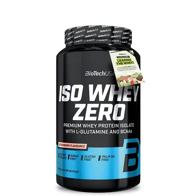 BiotechUSA Iso Whey Zero Laktosreducerat Vassleproteinisolat 908 g Strawberry