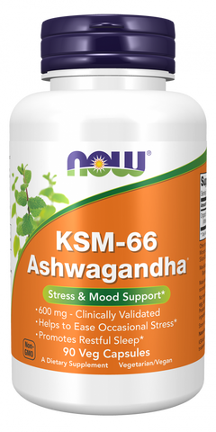 Now Foods KSM-66 Ashwagandha 90 Veg Capsules
