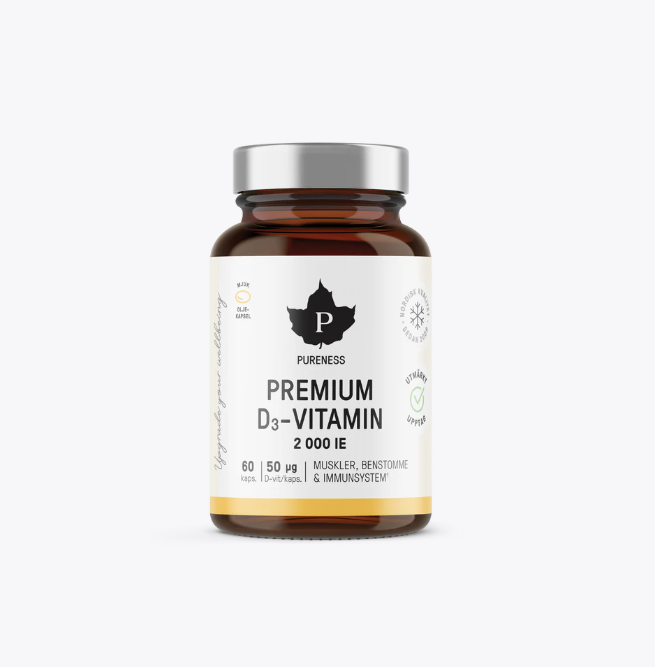 Pureness Premium D3-vitamin 2000 IE 60 kapslar