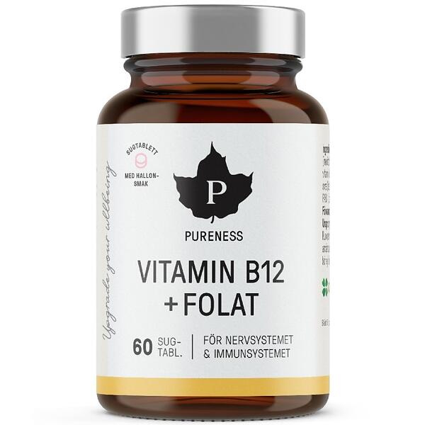 Pureness Vitamin B12 + Folat 60 sugtabletter