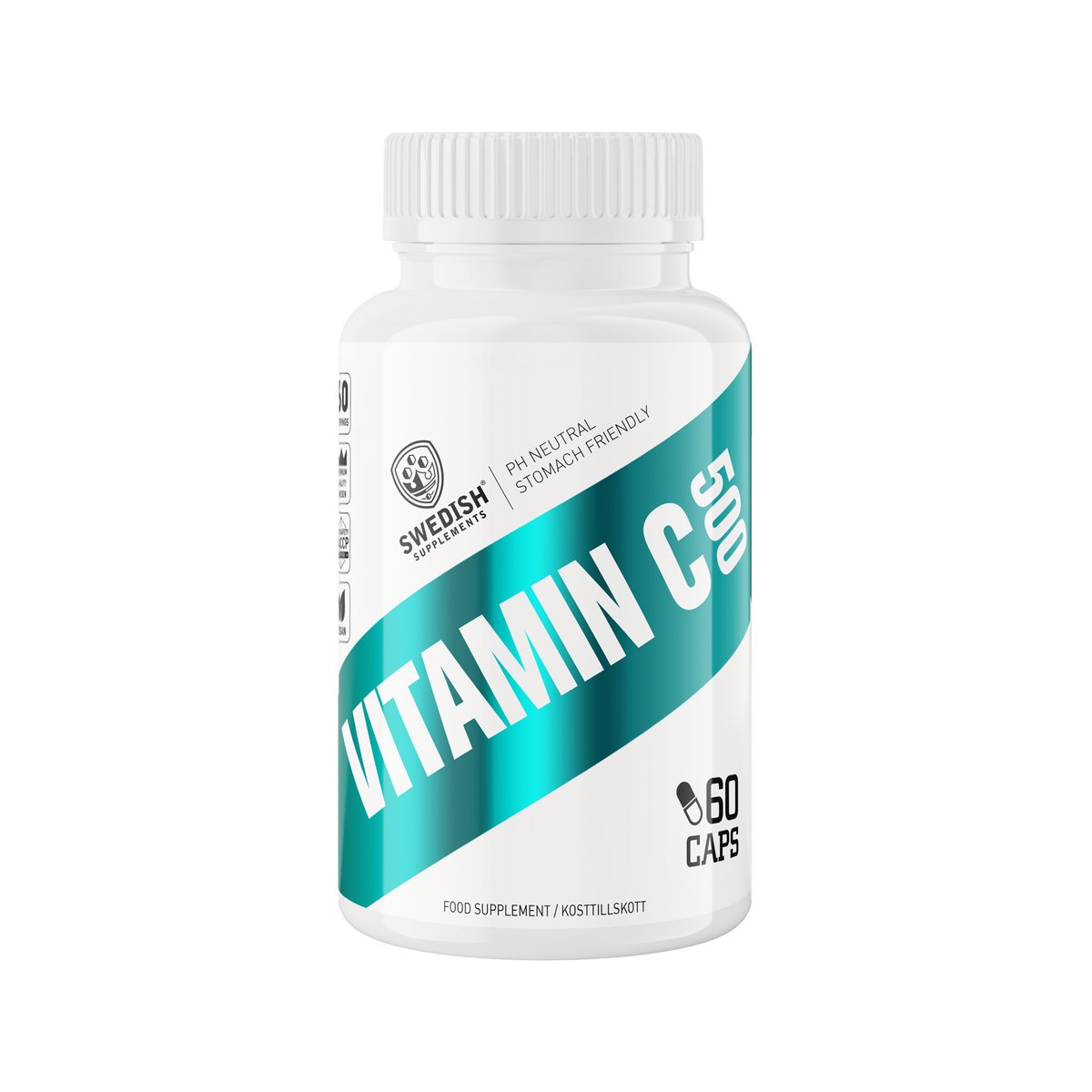 Swedish Supplements Vitamin C 500 (PH neutral) 60 caps