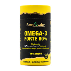 Rawpowder Alaska Omega-3 Forte 80% 1000mg 70 Softgels