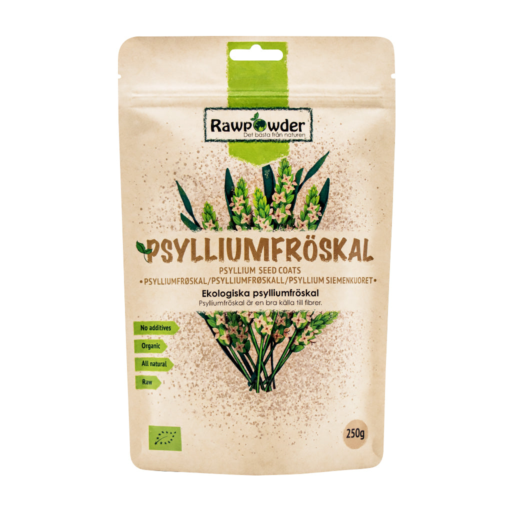 Rawpowder Psylliumfröskal 250g EKO RAW
