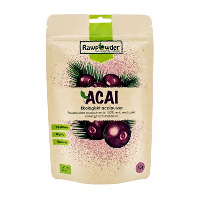 Rawpowder Acai Bär Pulver 50g EKO