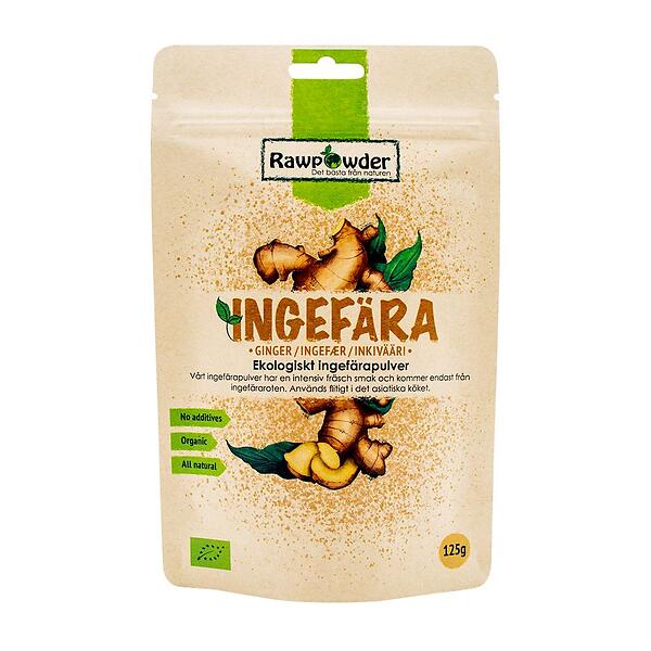 Rawpowder Ingefärspulver 125 g