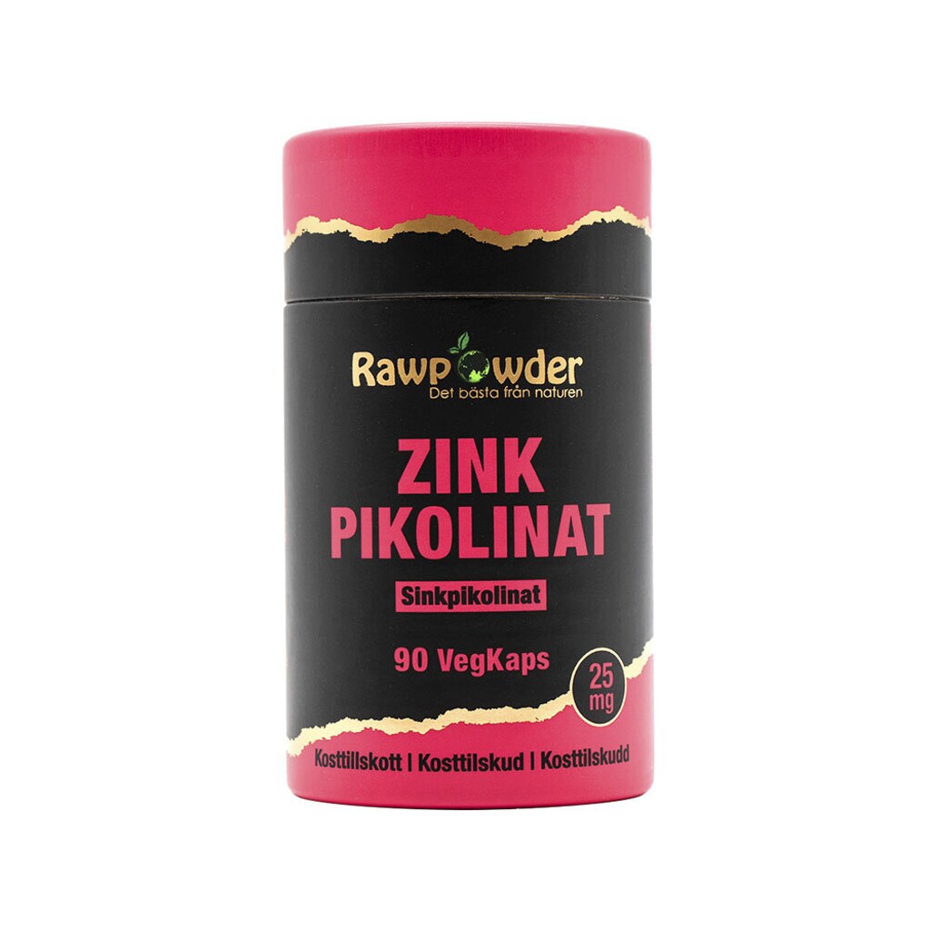 Rawpowder Zink Pikolinat 25mg 90 kapslar