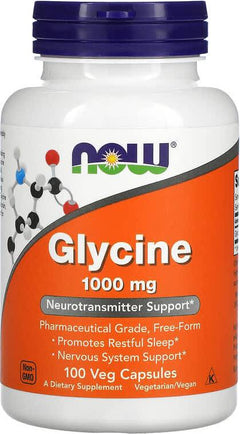 NOW Foods Glycine 1000 mg 100 vegkapslar