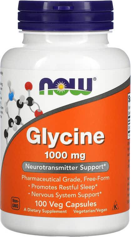 NOW Foods Glycine 1000 mg 100 vegkapslar