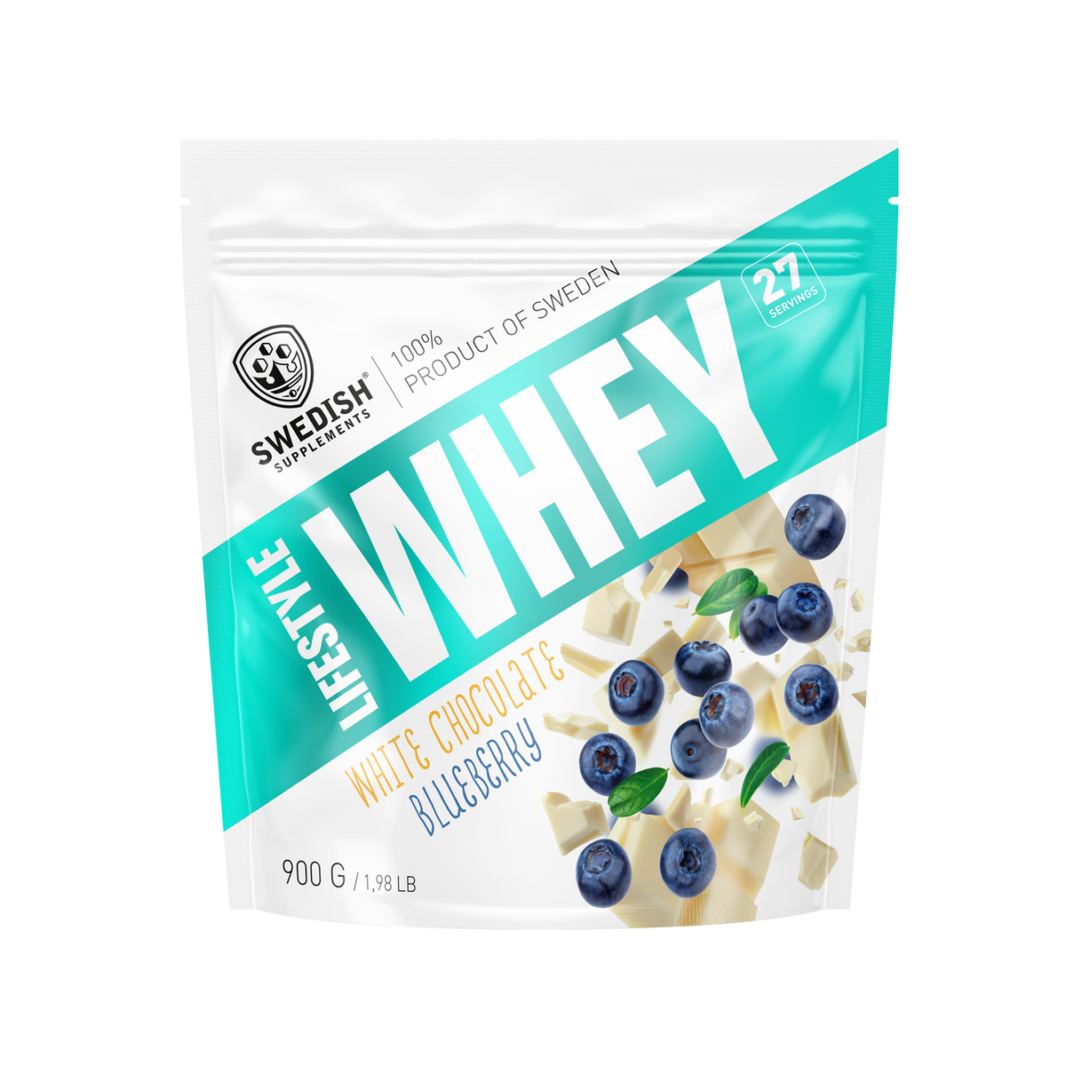 Swedish Supplements Lifestyle Whey White Chocolate Blueberry 900g