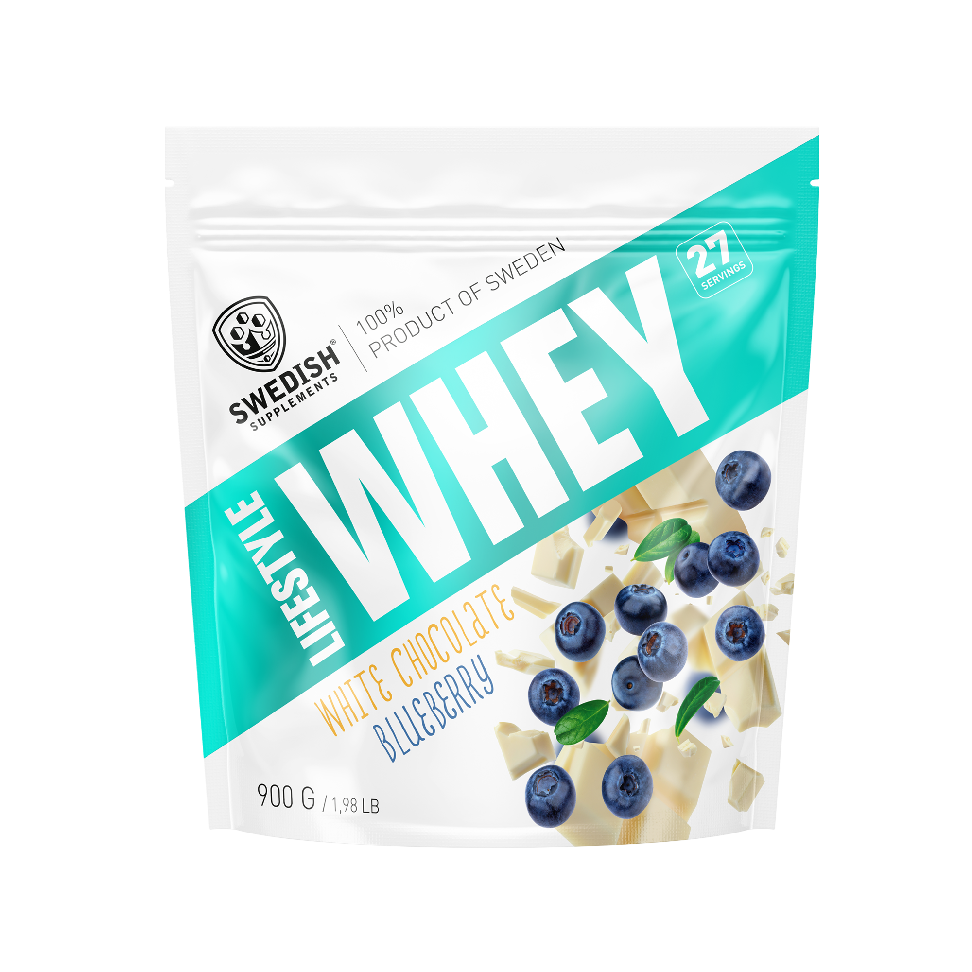 Swedish Supplements Lifestyle Whey White Chocolate Blueberry 900g