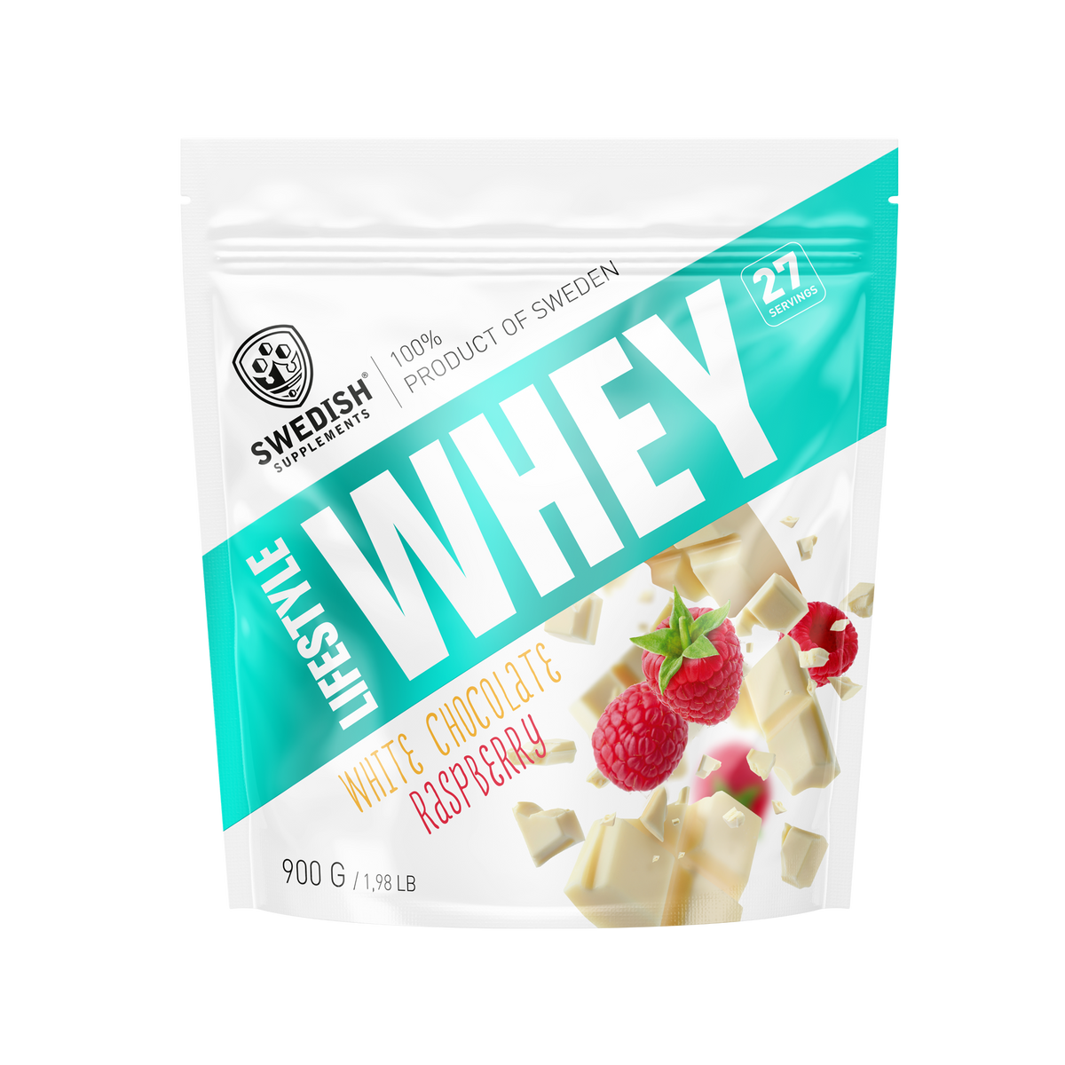 Swedish Supplements Lifestyle Whey White Chocolate Raspberry 900g