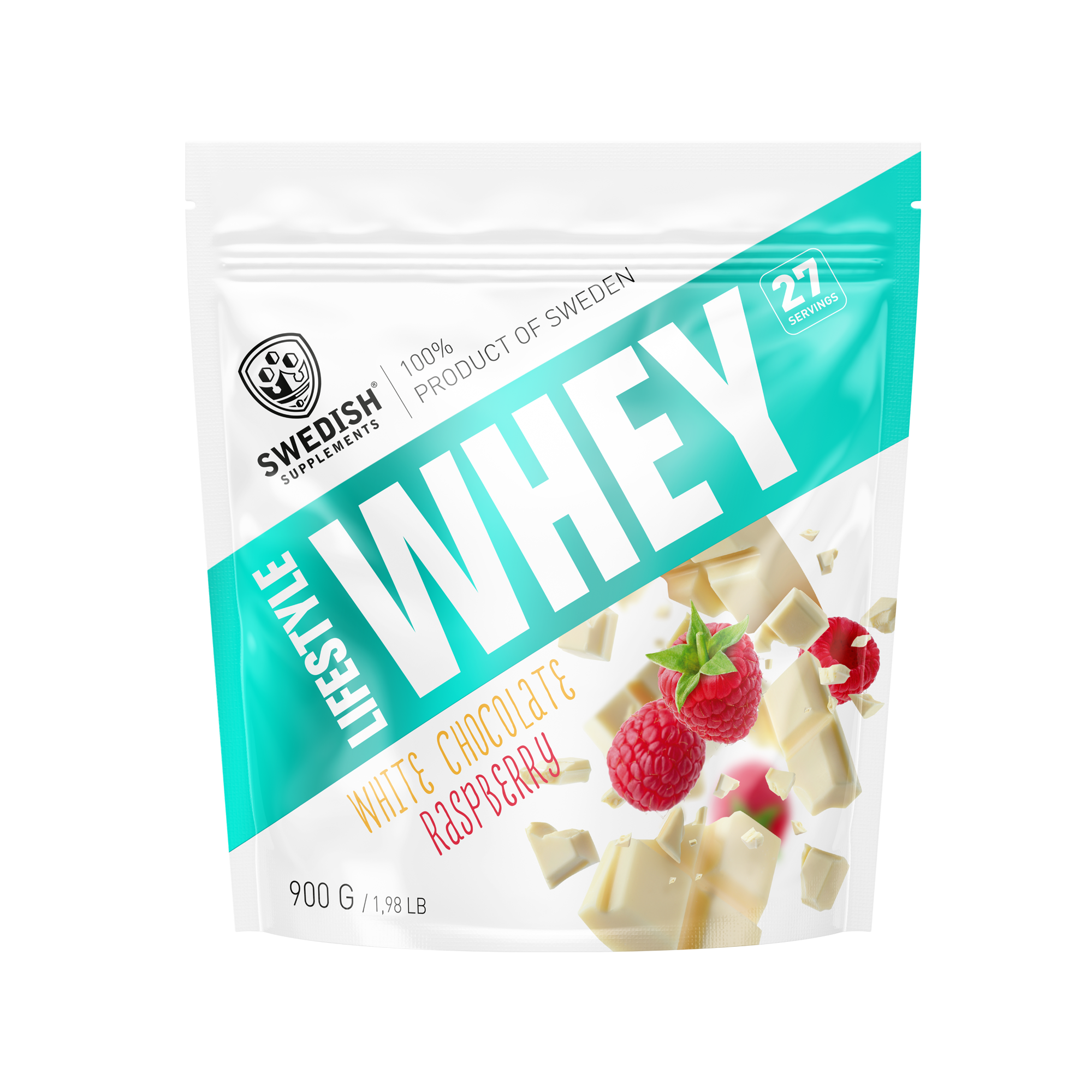 Swedish Supplements Lifestyle Whey White Chocolate Raspberry 900g