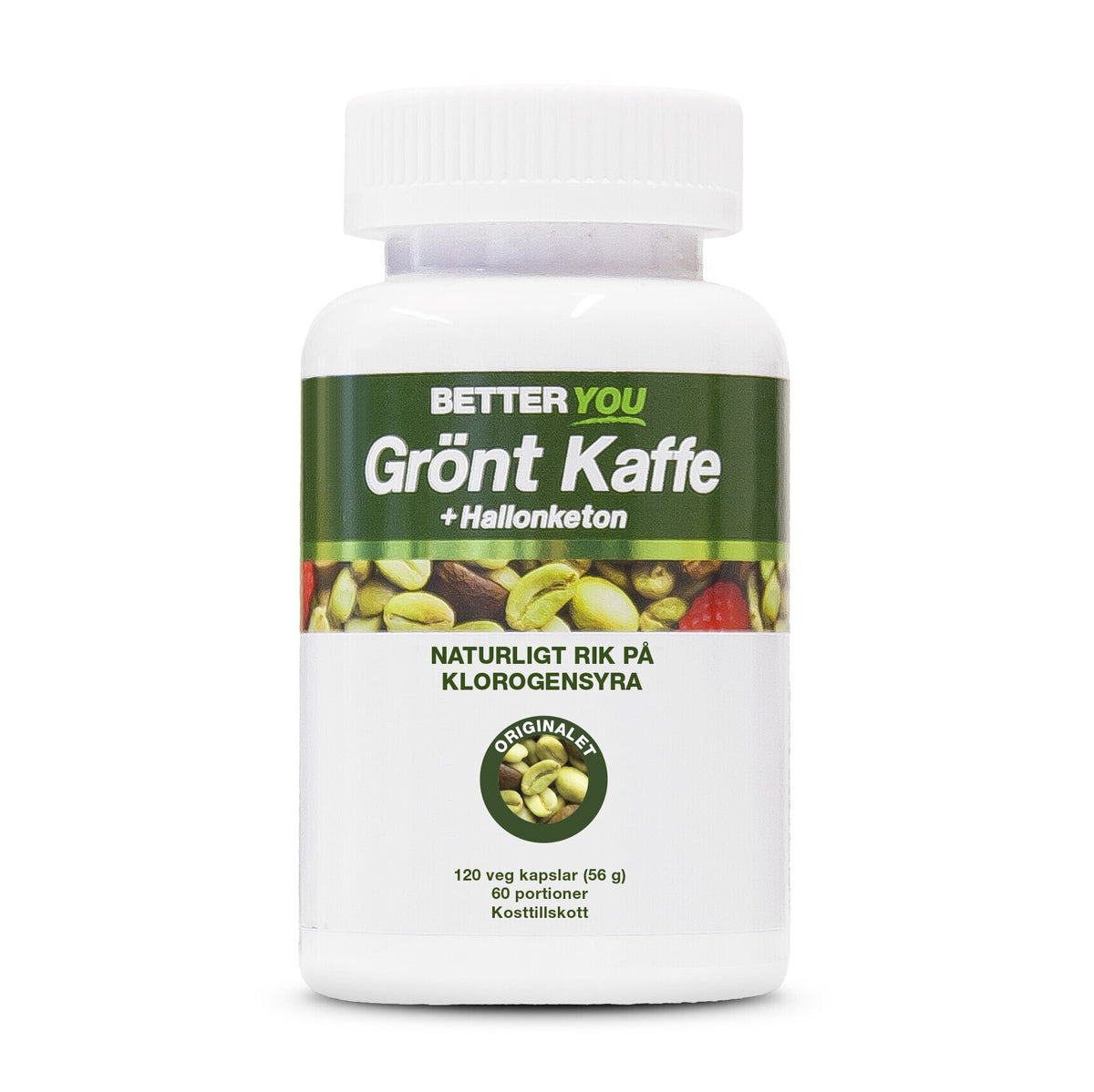 Better You Grönt Kaffe + Hallonketon 120 Kapslar