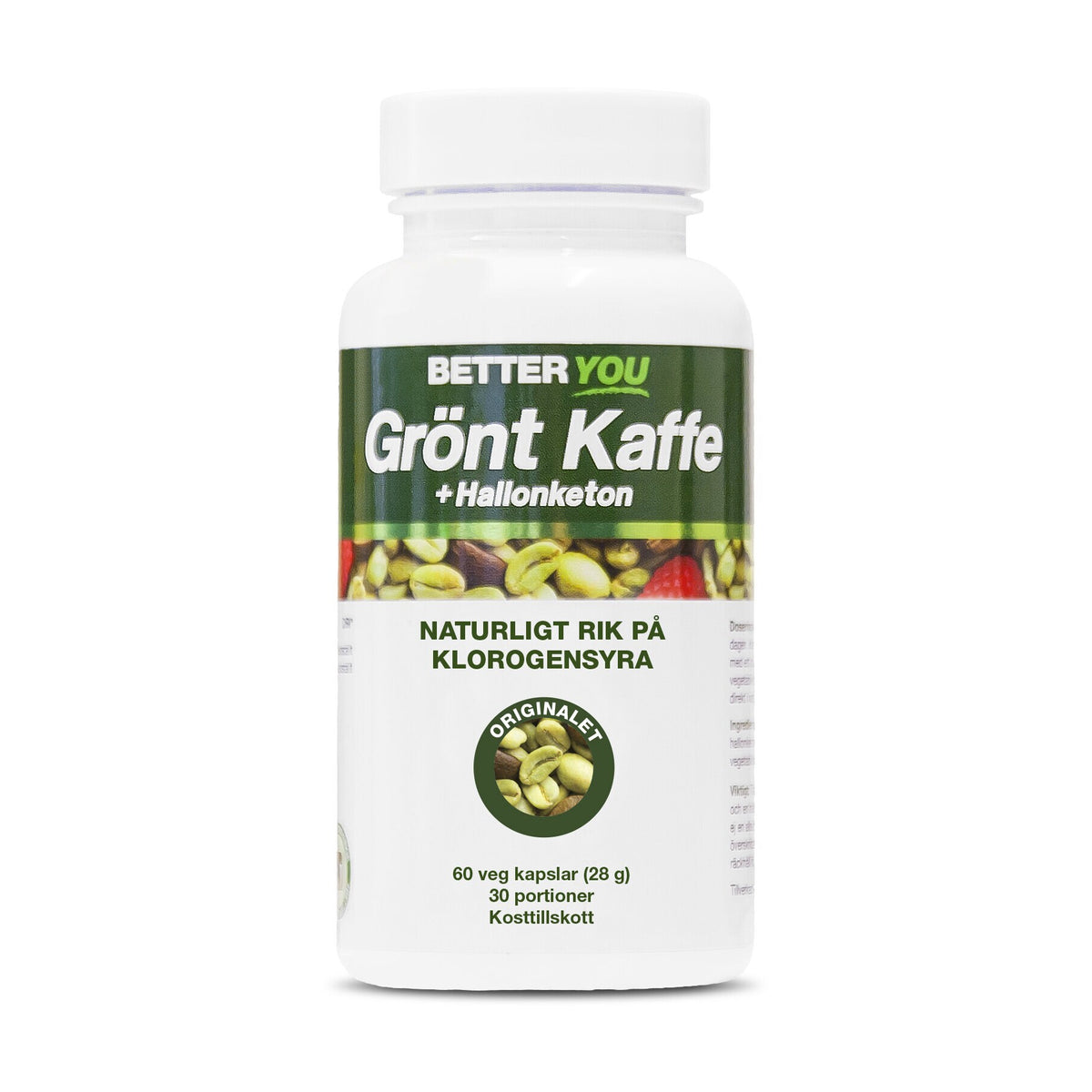 Better You Grönt Kaffe + Hallonketon 60 Kapslar