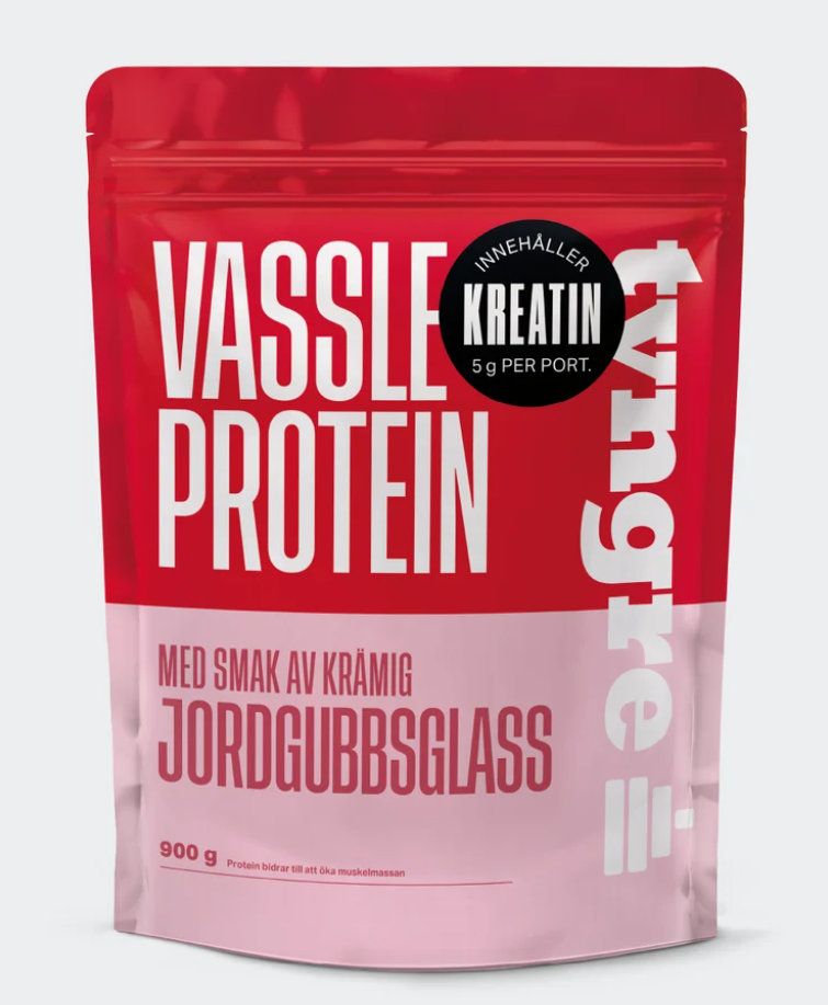 Tyngre Vassle & Kreatin Jordgubbsglass 900 g