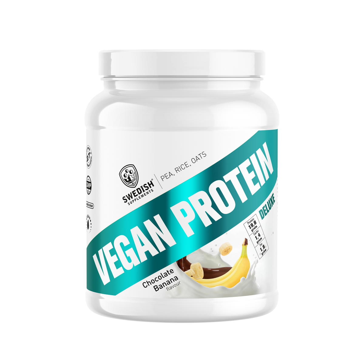 Swedish Supplements Vegan Protein Deluxe 750 g Chocolate Banana