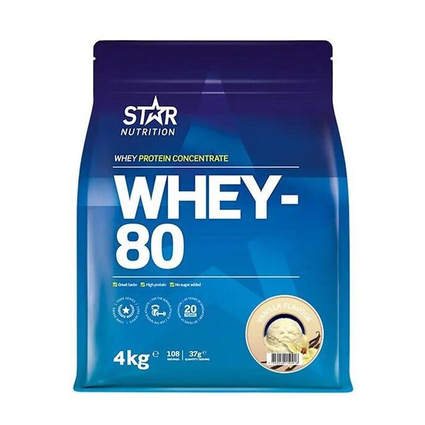 Whey-80 Vassleprotein 4kg Vanilj