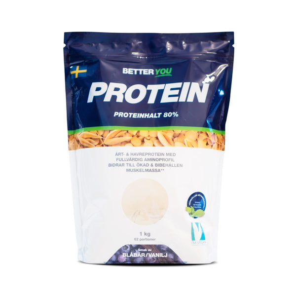 Better You Ärt-Havreprotein 1kg Blåbär/Vanilj