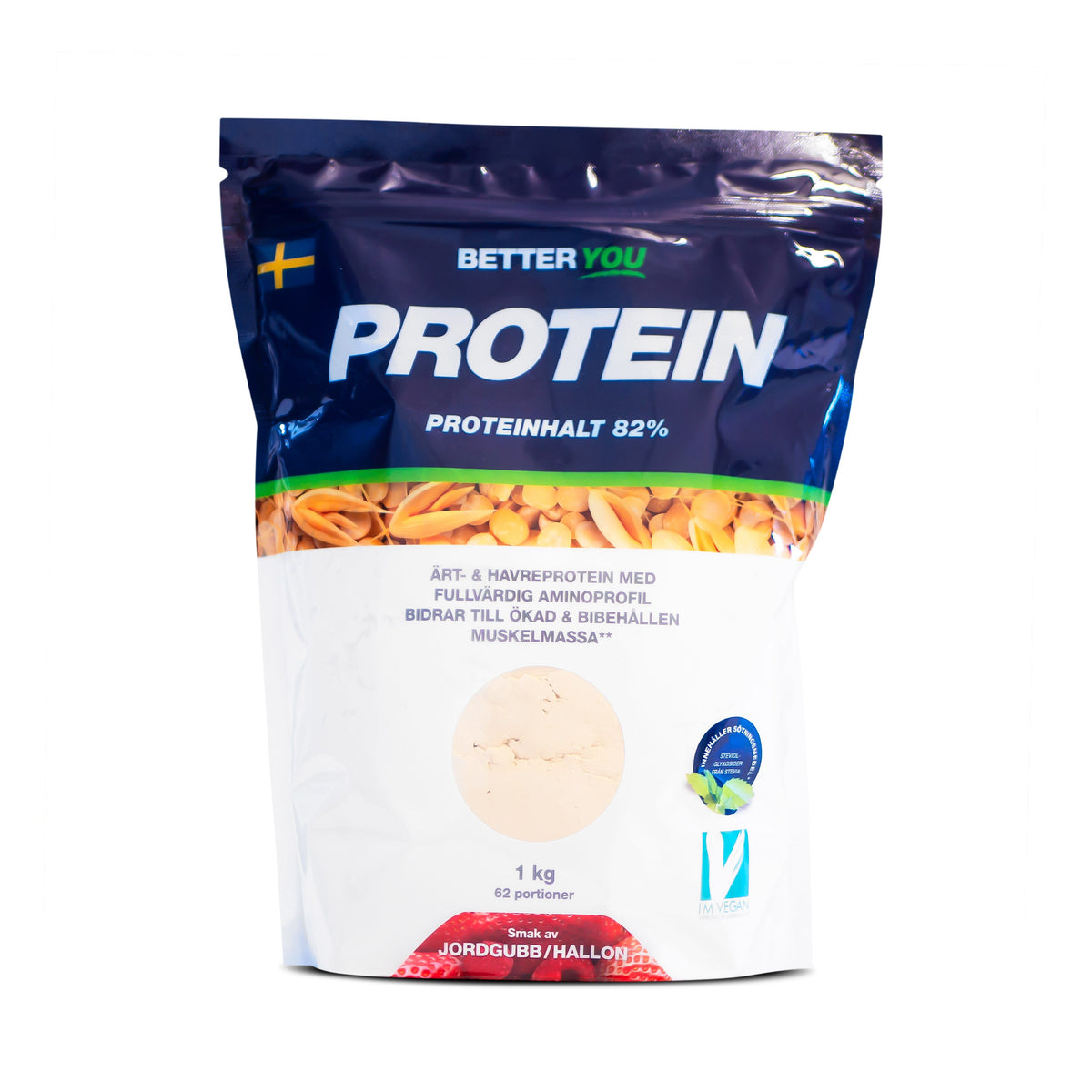 Better You Ärt-Havreprotein 1kg Jordgubb/Hallon