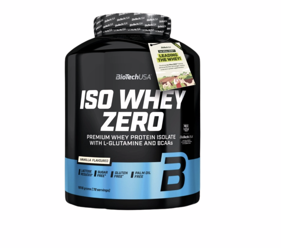 BiotechUSA Iso Whey Zero Laktosreducerat Vassleproteinisolat 1816 g Vanilla