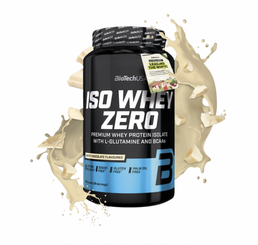 BiotechUSA Iso Whey Zero Laktosreducerat Vassleproteinisolat 908 g White Chocolate