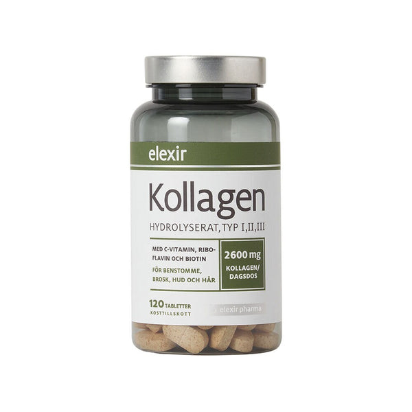 Elexir Pharma Kollagen I II III 120 tabletter