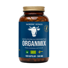 Nordic Kings Gräsbetad Organmix EKO 180 kapslar glasburk