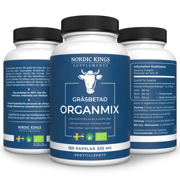 Gräsbetad Organmix EKO 180 kapslar från Nordic Kings