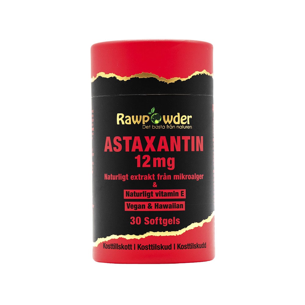 Rawpowder Astaxantin Extrakt Hawaiian 12mg 30 Softgels