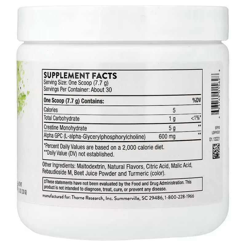 Thorne Creatine Alpha GPC Watermelon (NSF) 231g