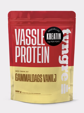 Tyngre Vassle & Kreatin Gammaldags Vanilj 900g